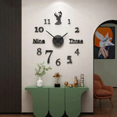 Big Size Clock With 12 Inch(Clock Hands) 3D Diy Wooden Digits Wall Clock
